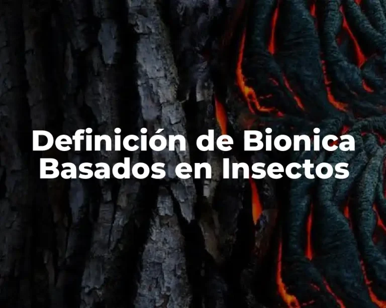 Definición de Bionica Basados en Insectos