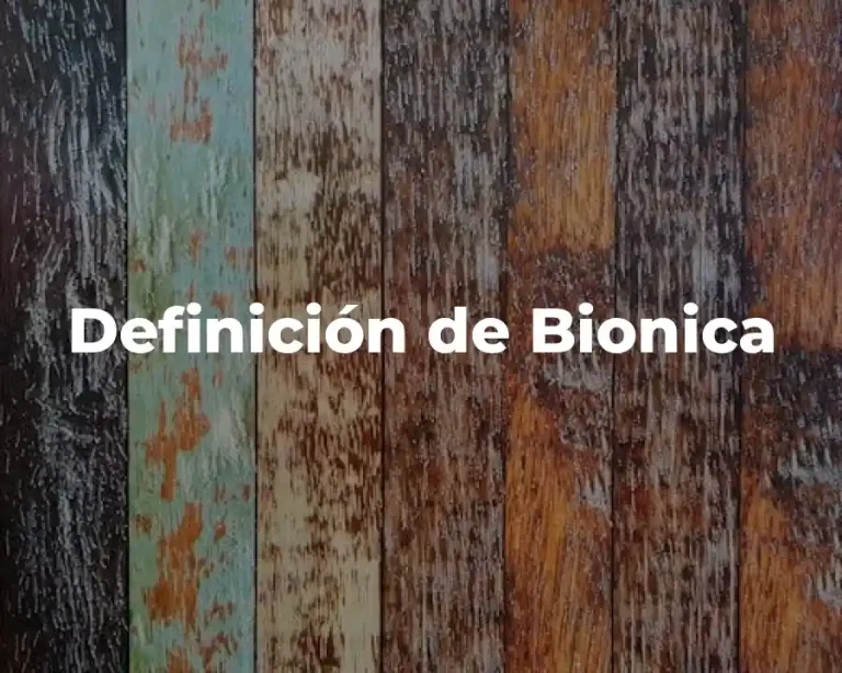 Definición de Bionica