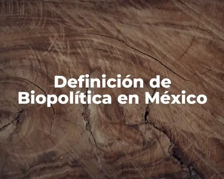 Definición de Biopolítica en México