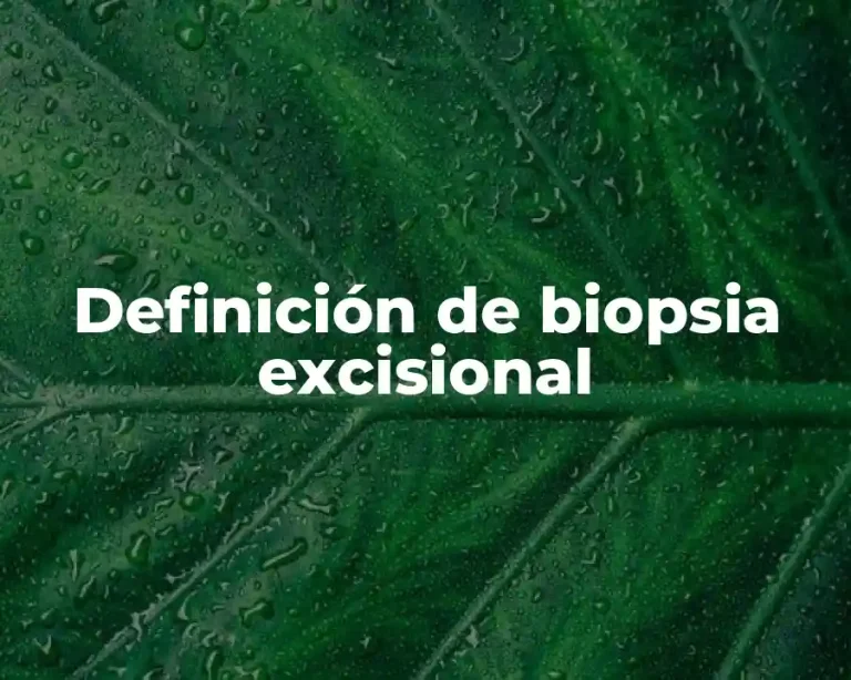Definición de biopsia excisional