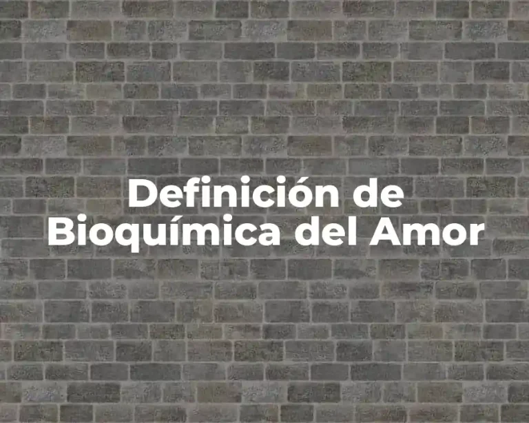 Definición de Bioquímica del Amor