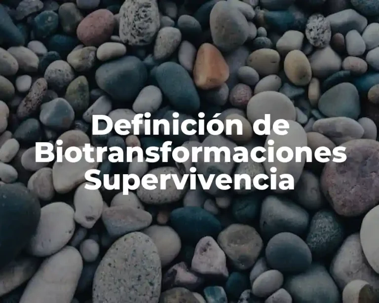 Definición de Biotransformaciones Supervivencia