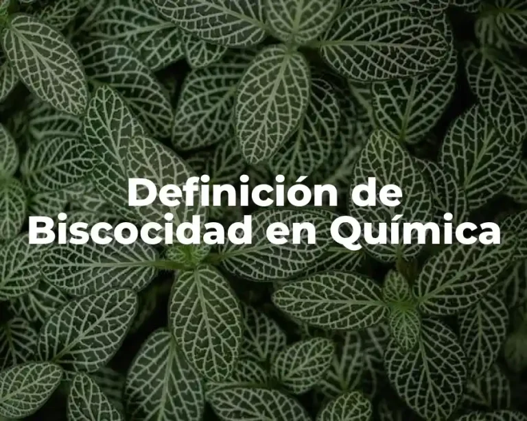 Definición de Biscocidad en Química