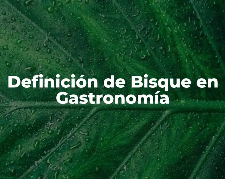 Definición de Bisque en Gastronomía