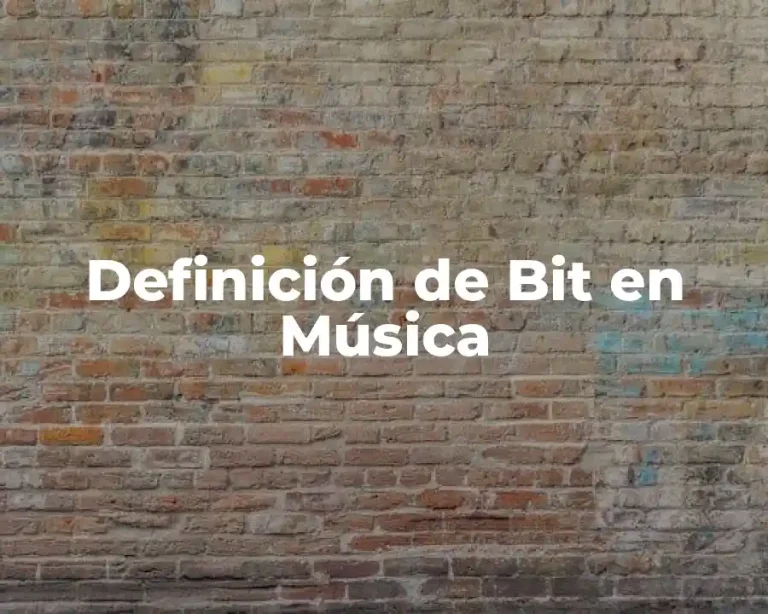 Definición de Bit en Música