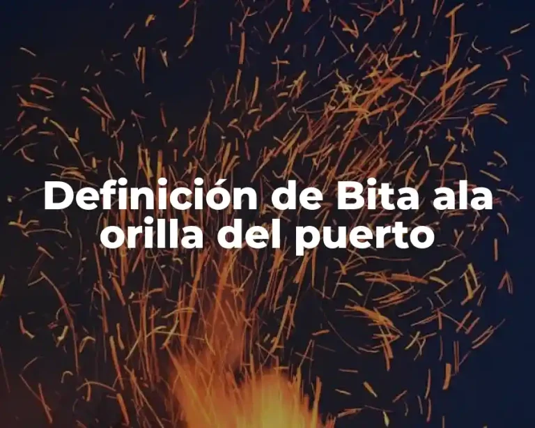 Definición de Bita ala orilla del puerto