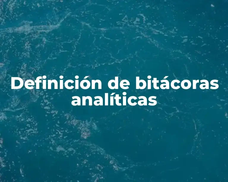 Definición de bitácoras analíticas