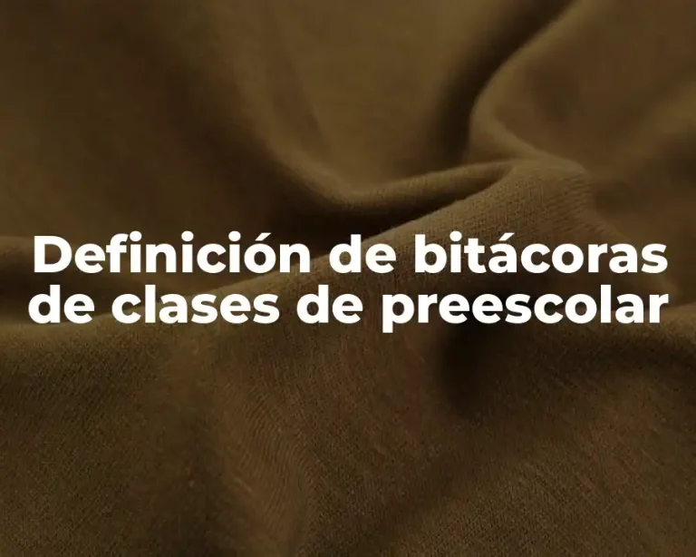 Definición de bitácoras de clases de preescolar
