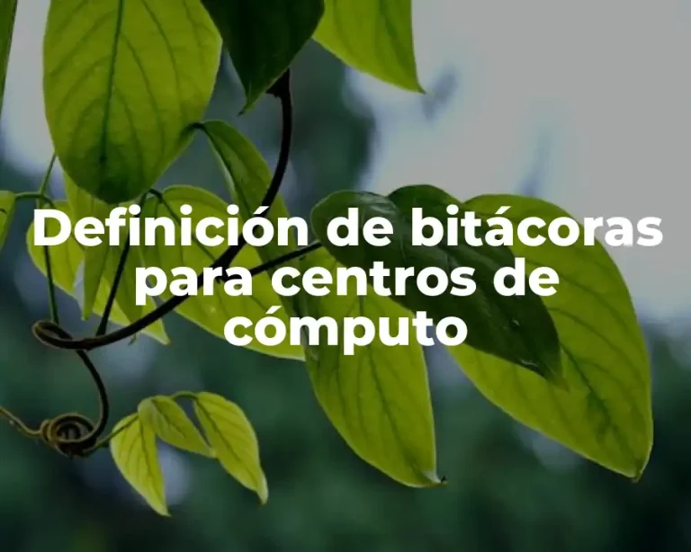 Definición de bitácoras para centros de cómputo