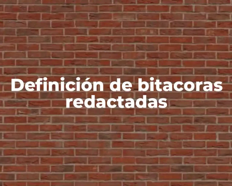 Definición de bitacoras redactadas