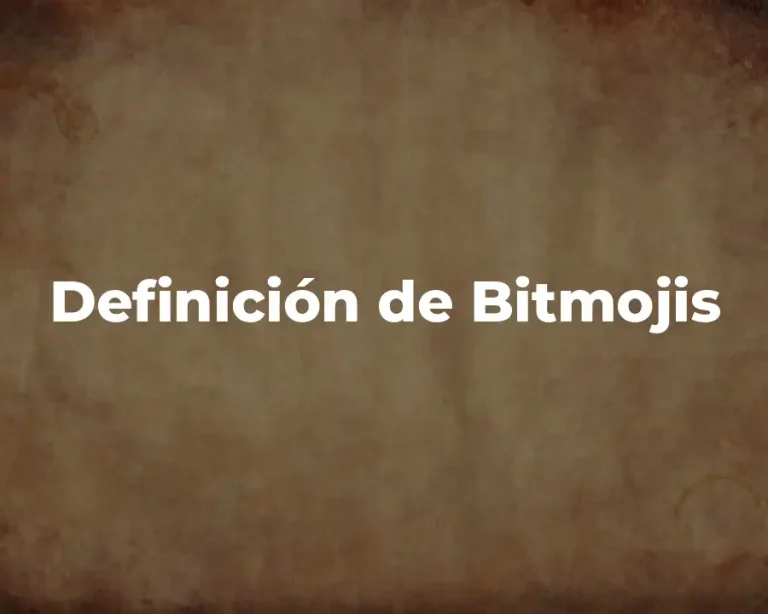 Definición de Bitmojis