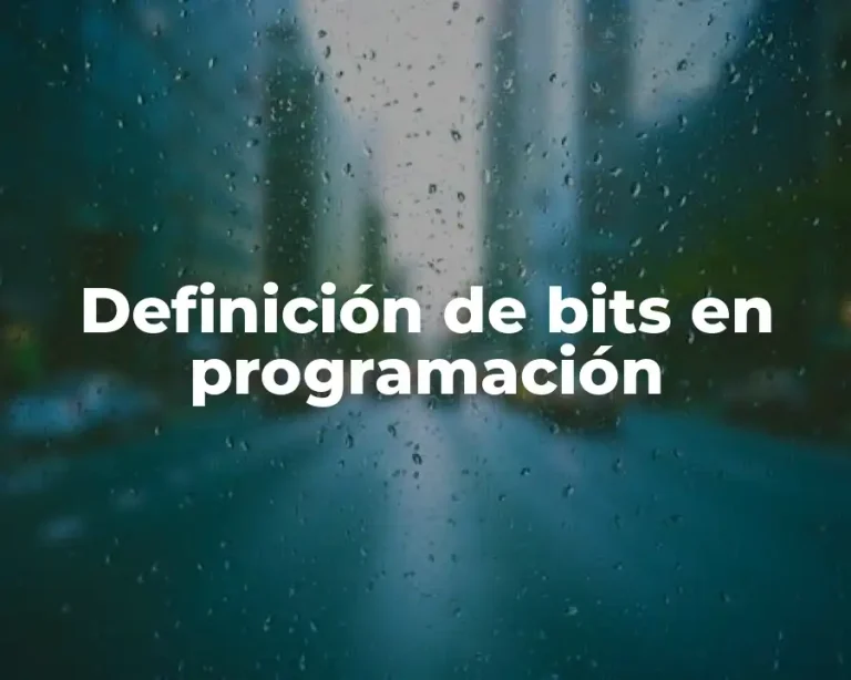 Definición de bits en programación