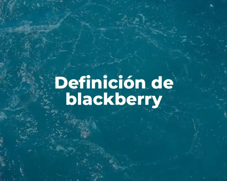 Definición de blackberry