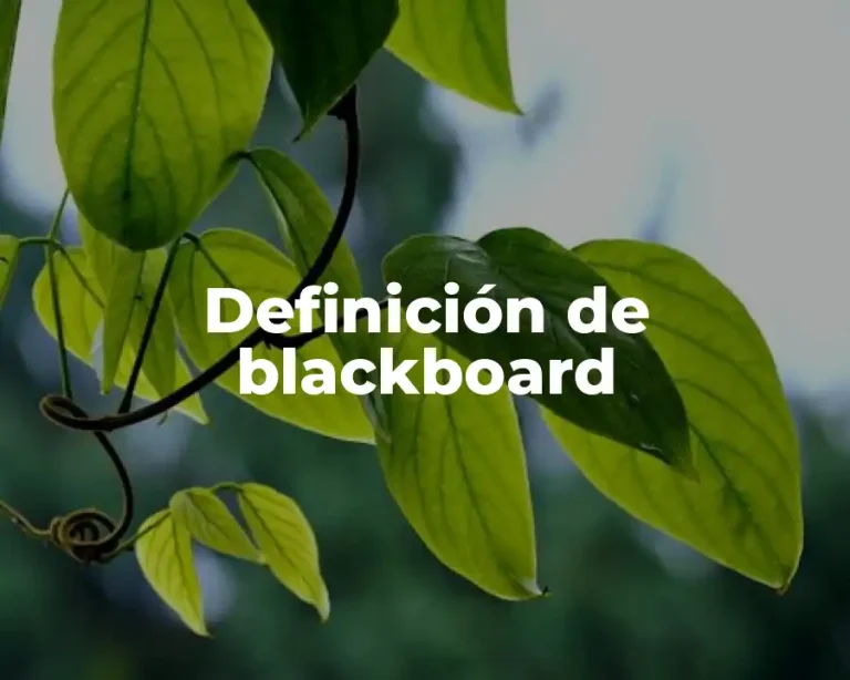Definición de blackboard