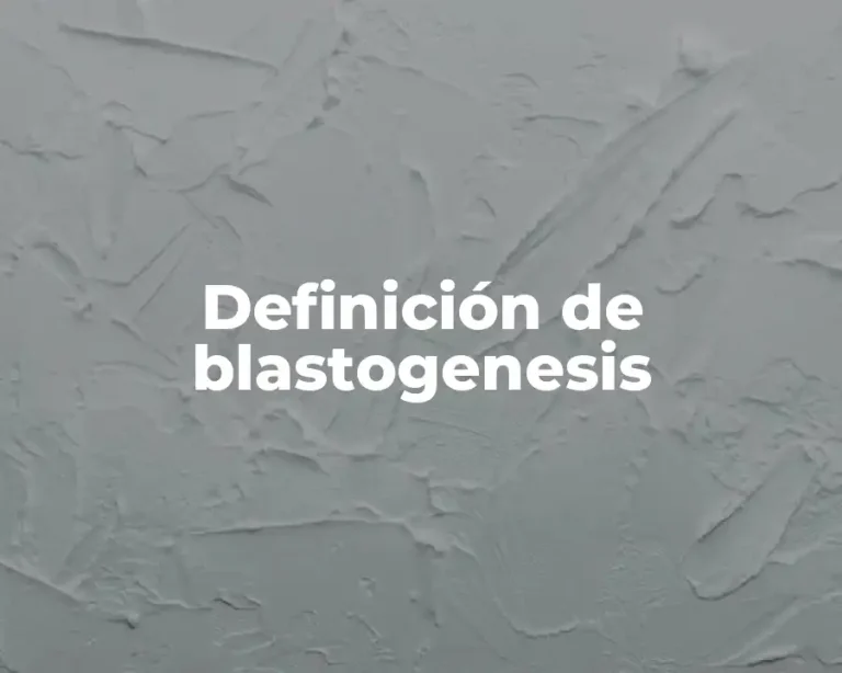 Definición de blastogenesis