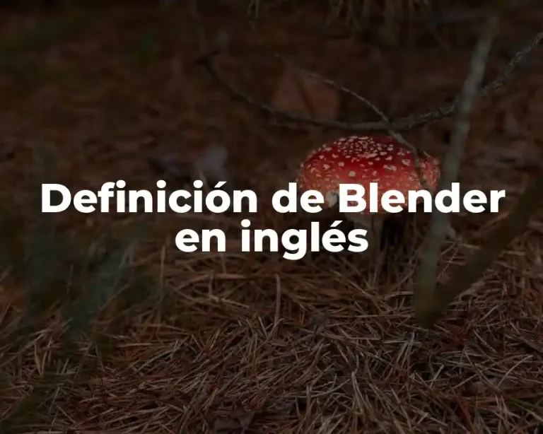 Definición de Blender en inglés