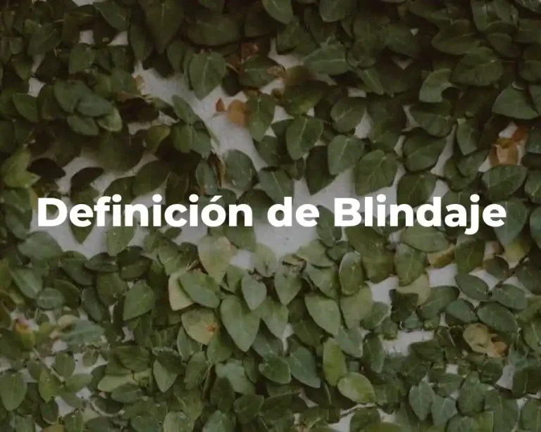 Definición de Blindaje