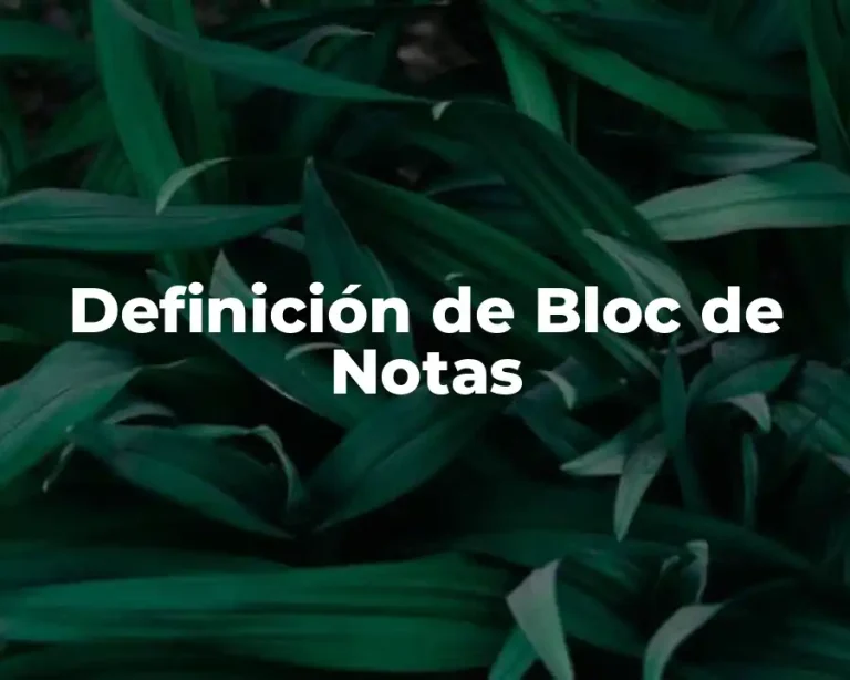 Definición de Bloc de Notas