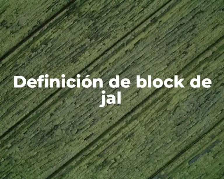 Definición de block de jal