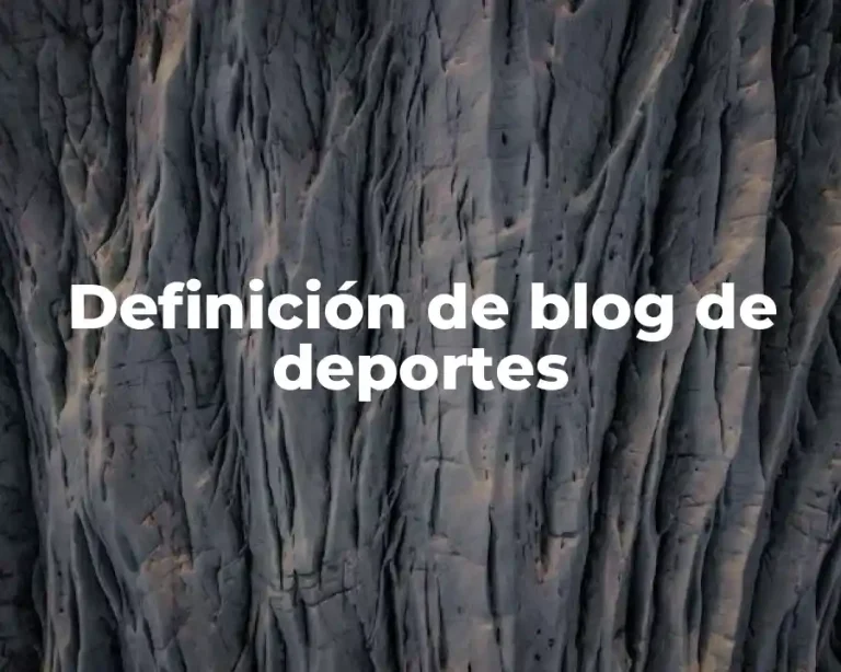 Definición de blog de deportes