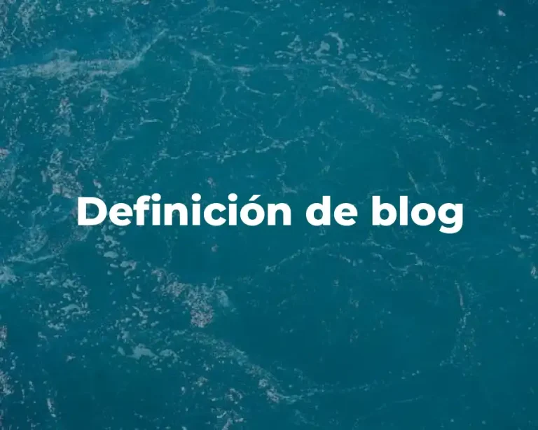 Definición de blog