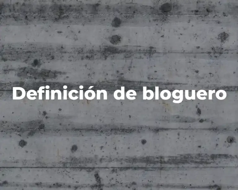 Definición de bloguero