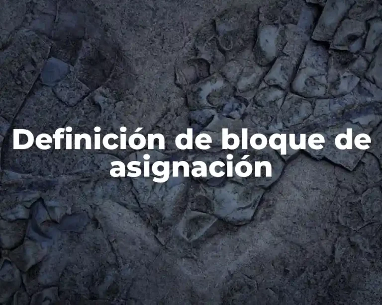Definición de bloque de asignación