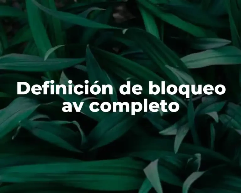 Definición de bloqueo av completo