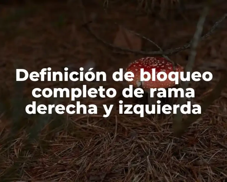 Definición de bloqueo completo de rama derecha y izquierda