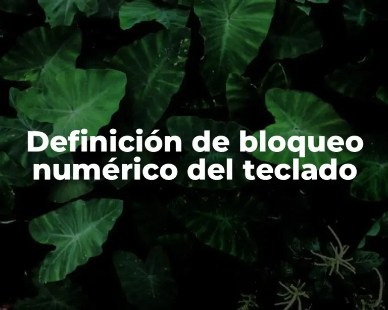 Definición de bloqueo numérico del teclado