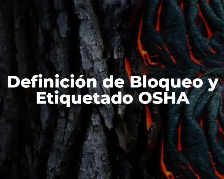 Definición de Bloqueo y Etiquetado OSHA