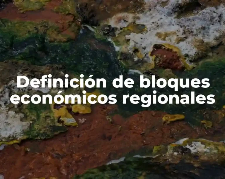 Definición de bloques económicos regionales