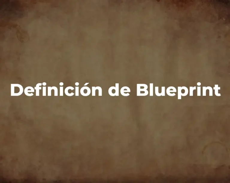 Definición de Blueprint