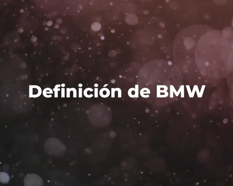 Definición de BMW