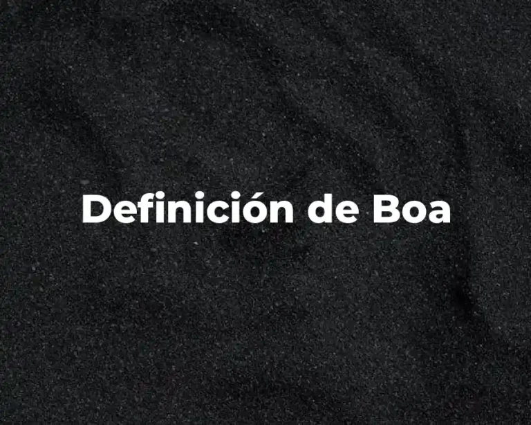 Definición de Boa