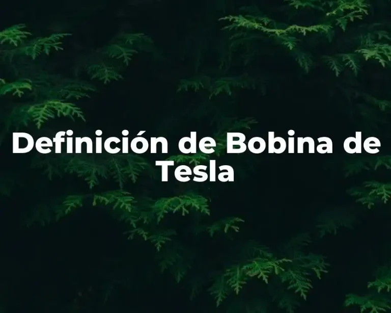 Definición de Bobina de Tesla