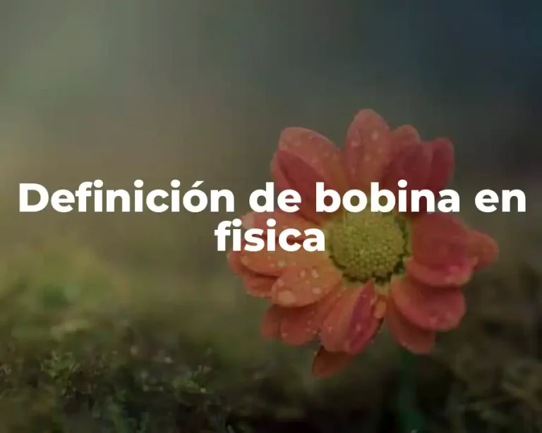 Definición de bobina en fisica
