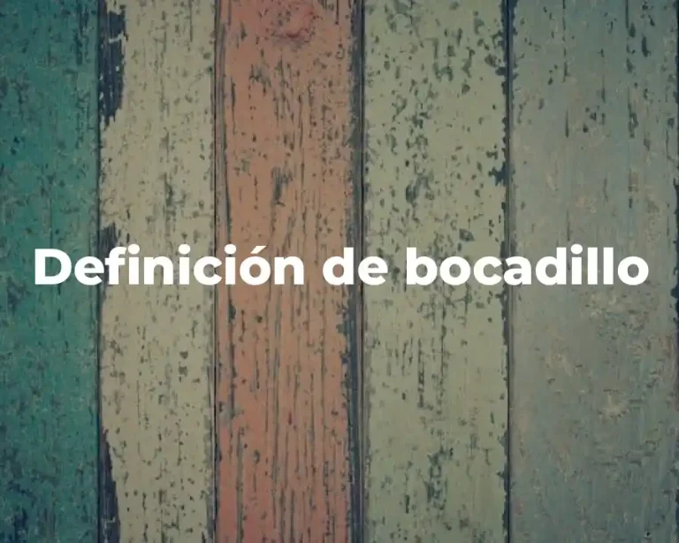 Definición de bocadillo