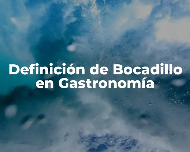 Definición de Bocadillo en Gastronomía