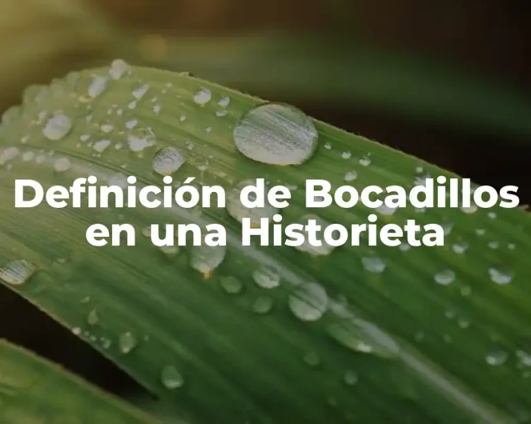 Definición de Bocadillos en una Historieta