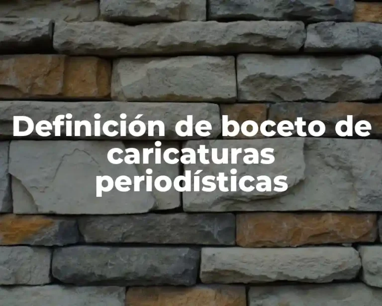 Definición de boceto de caricaturas periodísticas