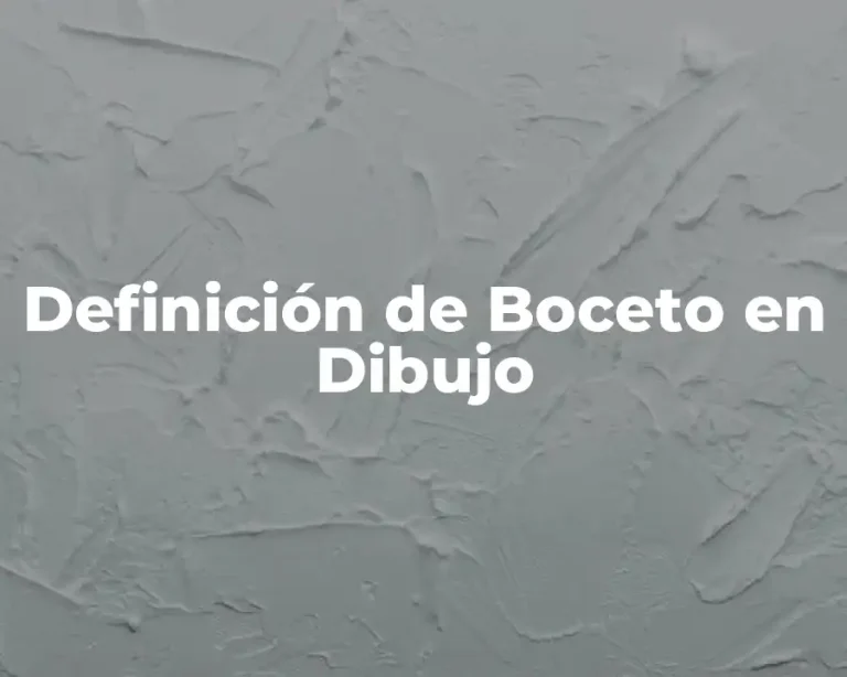 Definición de Boceto en Dibujo