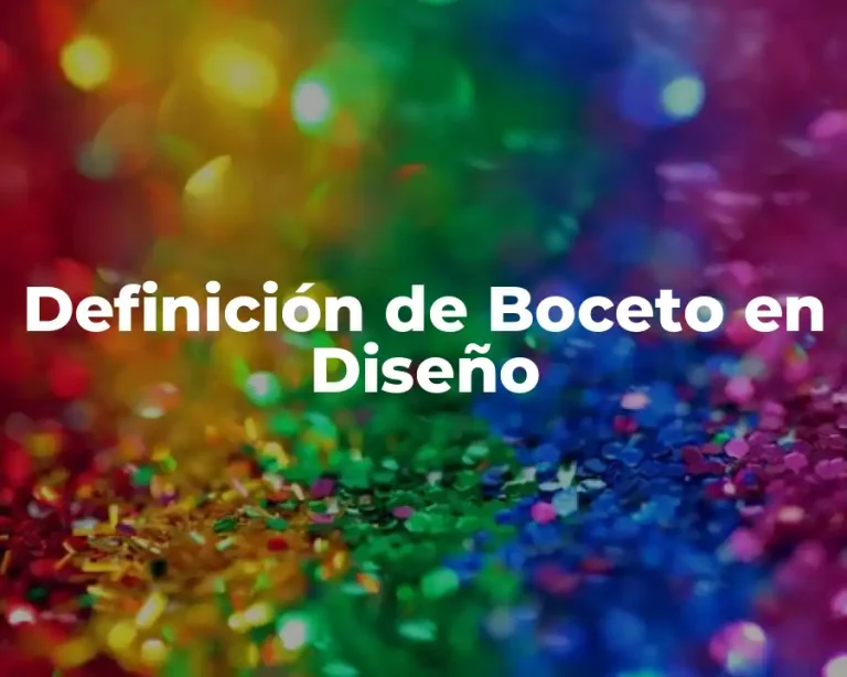 Definición de Boceto en Diseño