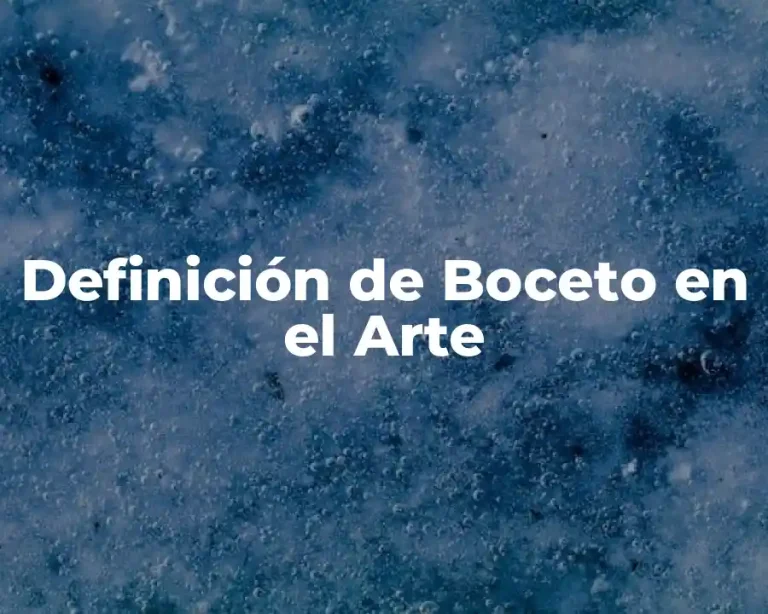 Definición de Boceto en el Arte