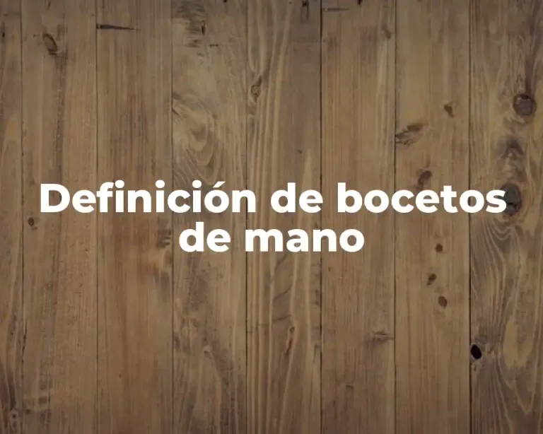 Definición de bocetos de mano