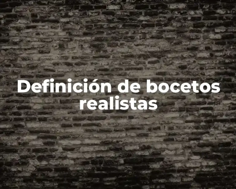 Definición de bocetos realistas