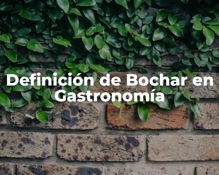 Definición de Bochar en Gastronomía