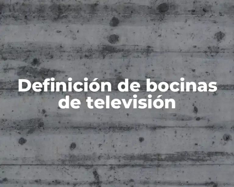 Definición de bocinas de televisión