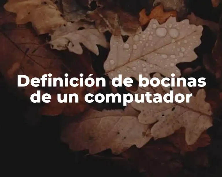 Definición de bocinas de un computador