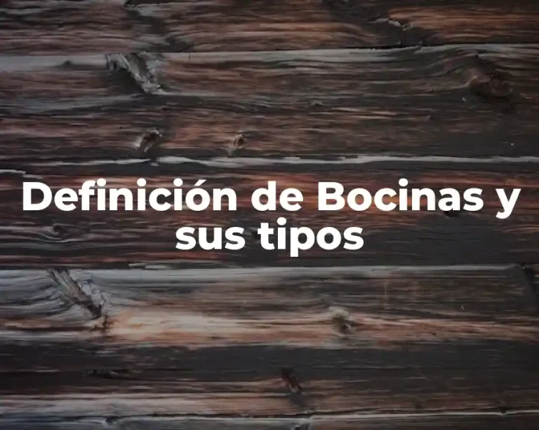 Definición de Bocinas y sus tipos